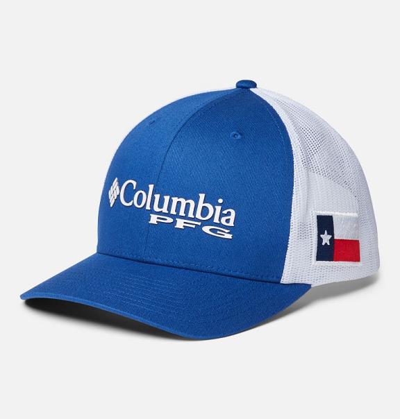 Columbia PFG Mesh Hats Blue White For Women's NZ18349 New Zealand